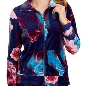 ONQUE CASUALS Velour Floral Print Jacket